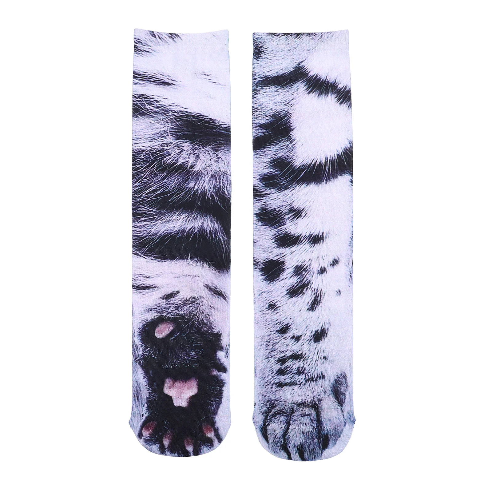 

1Pair Funny Animal Socks 3D Cat Paw Print Warm Thermal Crew Socks for Adults Holiday Party Favors Christmas Gift Animal Lover
