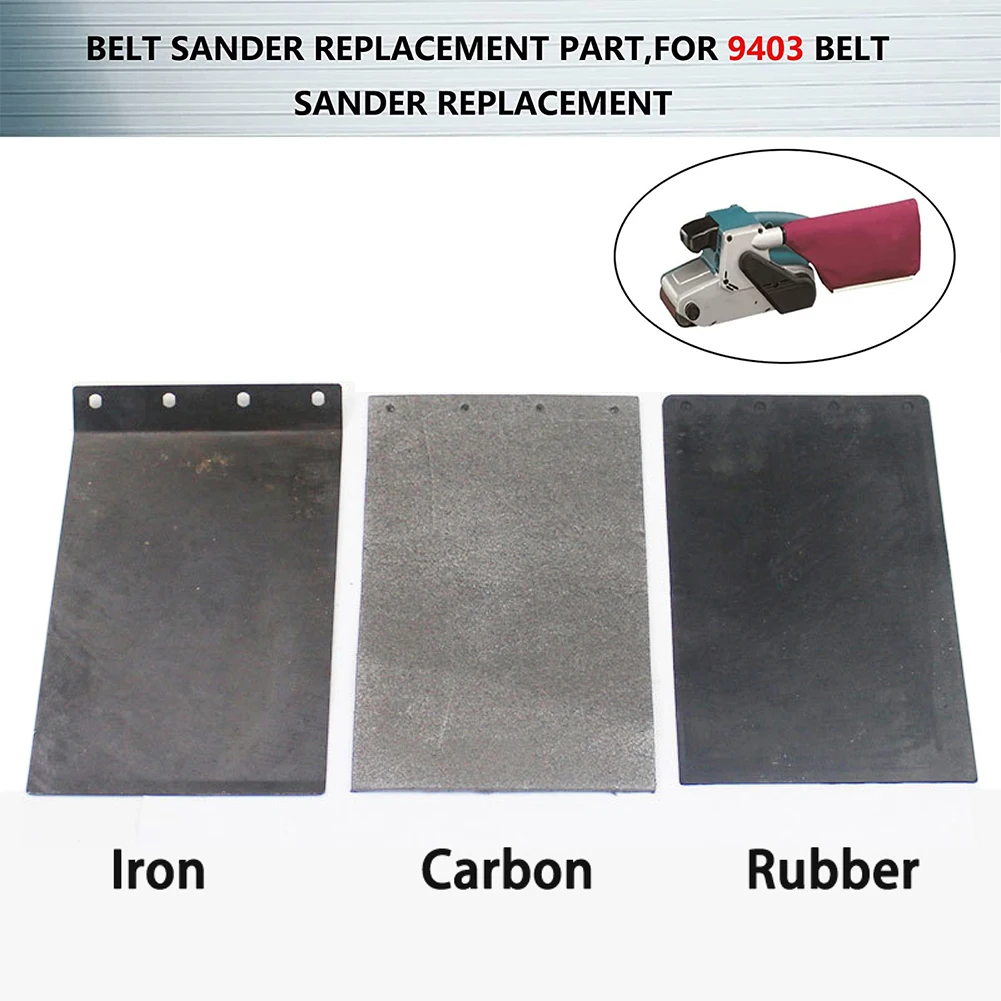

3pcs 4 Holes Iron Carbon Rubber Base Plate Pad With Round Mounting Holes For 9403 MT190 MT9 Belt Sander Power Tool Accessories
