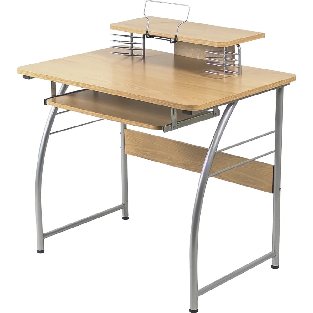 Lorell, Upper Shelf Laminate Computer Desk, 1 Each