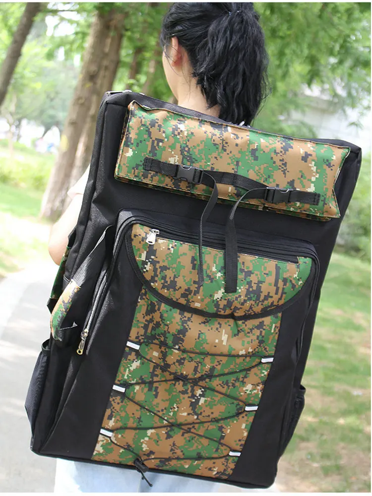 Camo Fashion Art Bag A2 Art Portfolio Case 4K Drawing Board Backpack Bag For Art Supplies 64*46cm