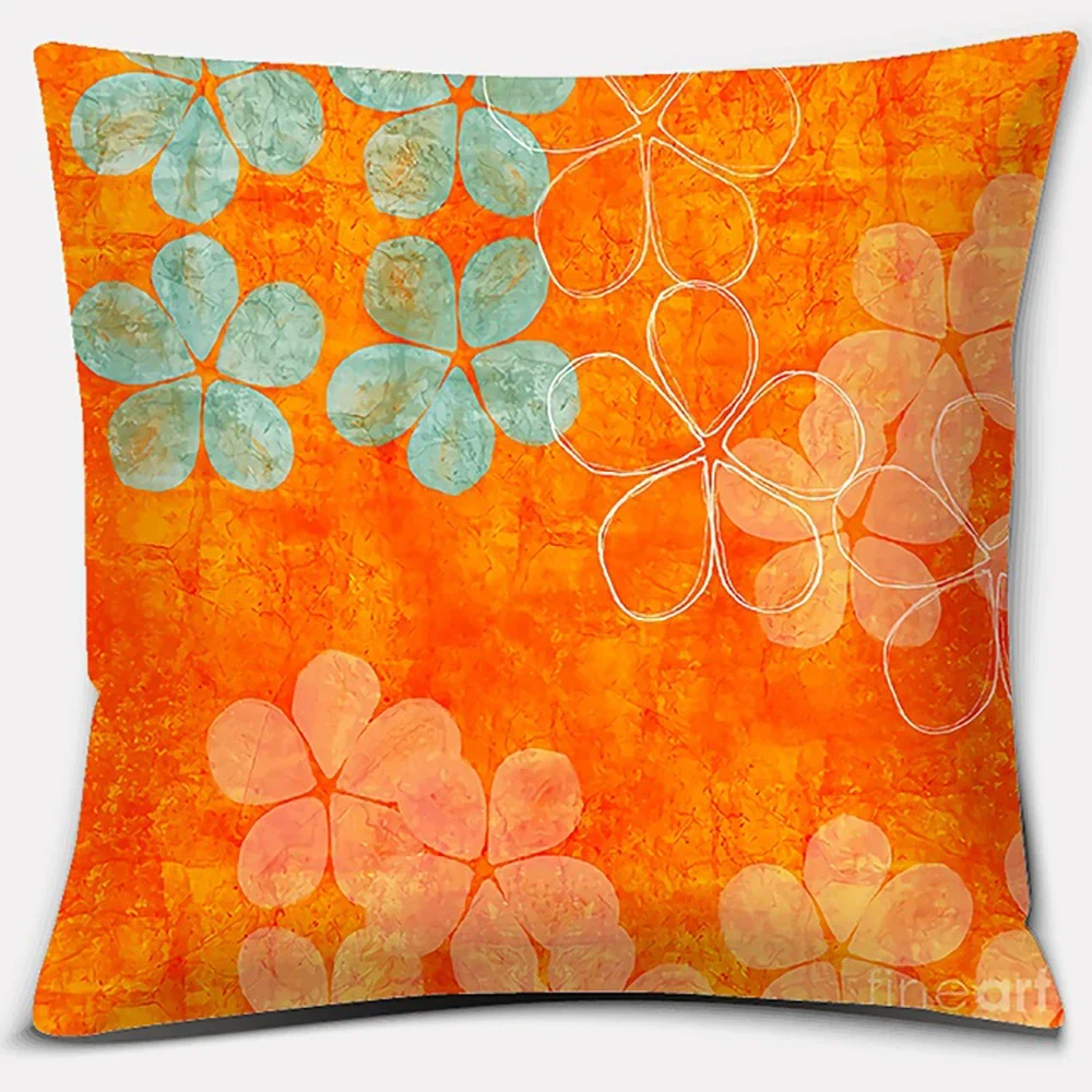 Lively Orange Series Pillow Gift Home Office Decoration Pillow Bedroom Sofa Car Cushion Cover Pillowcase 45x45cm