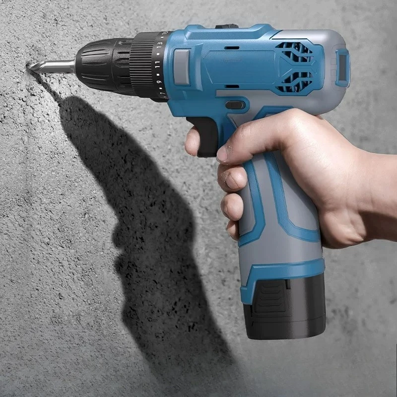 

Electric drill lithium battery impact pistol drill household wall beating multi-function electric tool charging to power