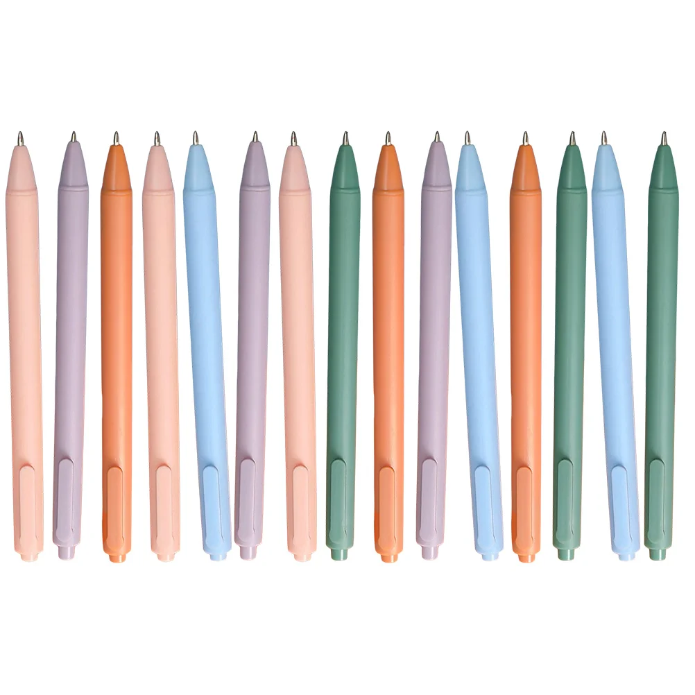 

15pcs Press Type Gel Pens Retractable For Office Business Writing Study Smooth Exquisite Design Elegant
