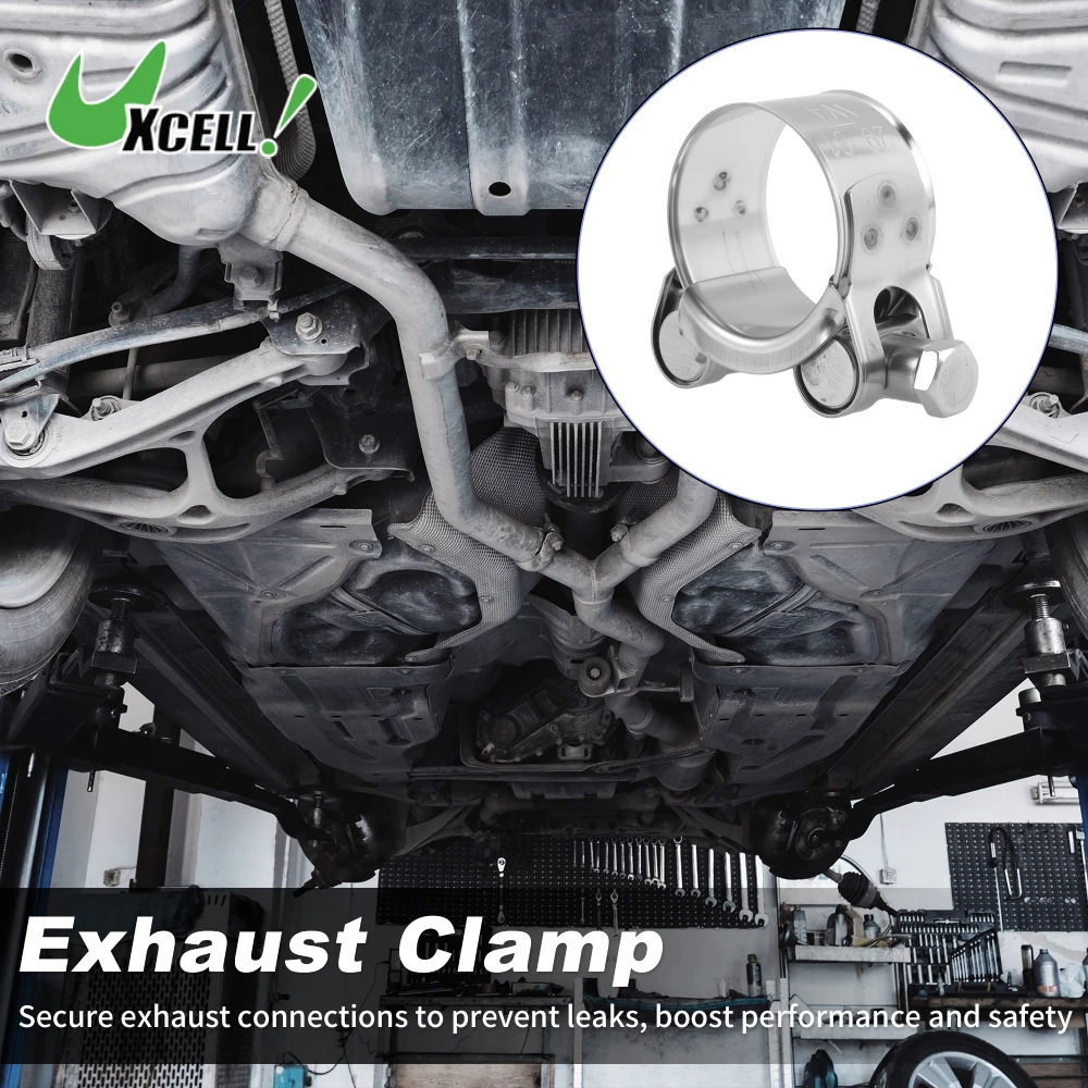 Uxcell 29/32/36/40mm ID Exhaust Pipe Clamp Narrow Band Muffler Clamp With Bolt Nut Fastening 20mm Long for Car Exhaust System