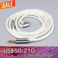 8 Core 99% 7n Pure Silver Palladium Earphone Cable For 0.78mm Flat Step JH Audio JH16 Pro JH11 Pro 5 6 7 2pin LN008396