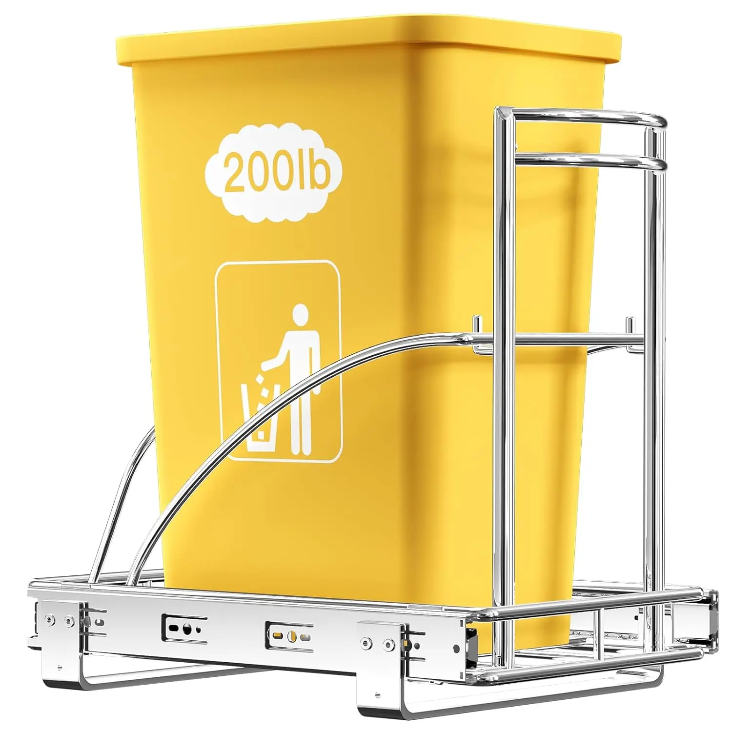 

Under Sink Pull Out Trash Can 7-13 Gal, Heavy Duty Slide Out Waste Bin for Cabinet Drawer