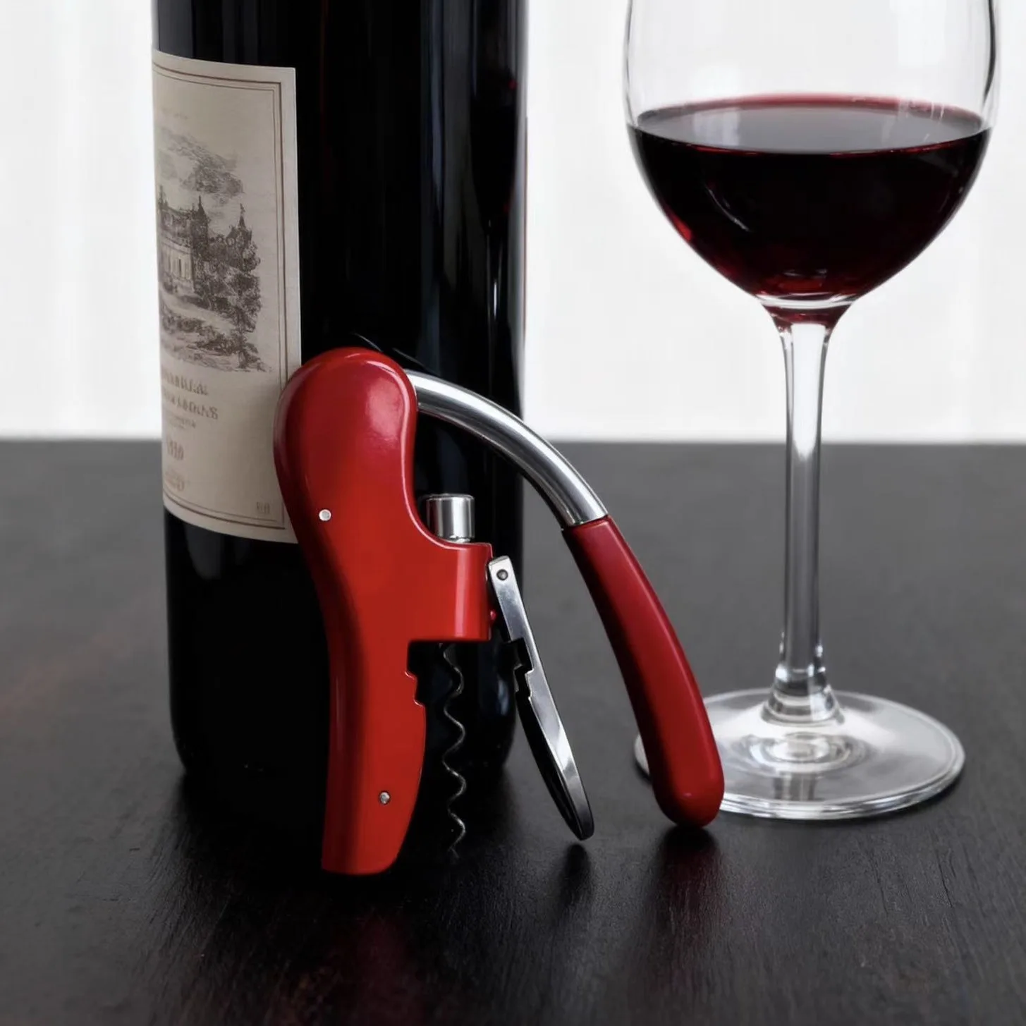 Wine Opener Corkscrew Zinc Alloy Chrome Portable Red Wine Bottle Opener