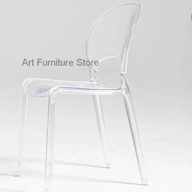 شرفة بلاستيكية كراسي تناول الطعام في الهواء الطلق غرفة المعيشة مريح واضح الطابق كراسي تناول الطعام الألعاب الحد الأدنى Sillas أثاث المنزل QQ