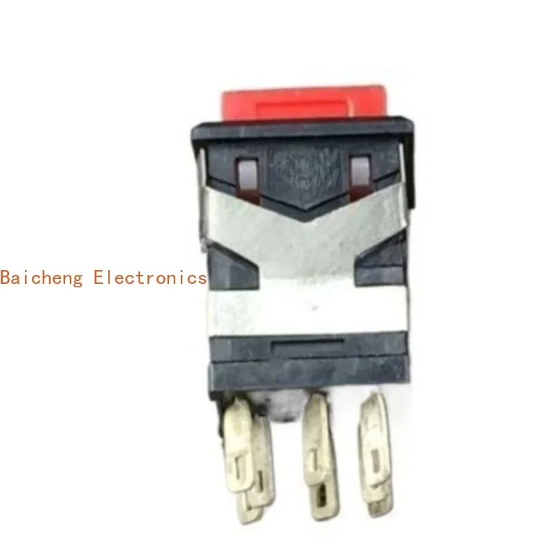 10PCS Brand new 8-pin button with orange light, indicator light, self resetting power button, no lock switch