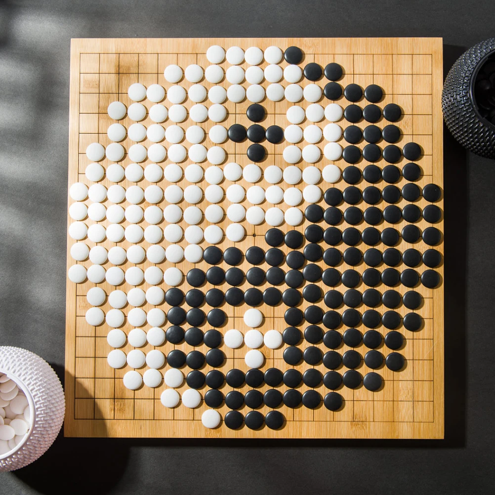 

100Pcs Go Pieces Chess Beads Chess Game Stone Board Go Pieces Resin Resistant to Falling universal chesspieces Game Supplies