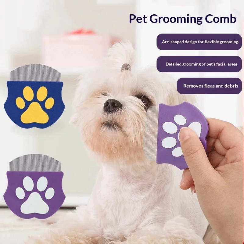 Pet Comb Mini Face Comb Schnauzer Small Dog Teddy Bigbear Shape Special Face Comb to Remove Floating Hair and Open Knots Comb