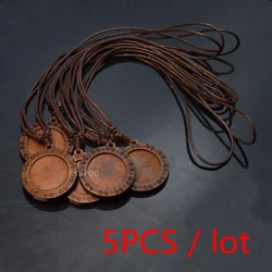 5PCS/lot Diy Wood Pendant Trays Base Fit 25mm Glass Cabochon Setting Blank Necklace Handmade Jewelry Making Supplies