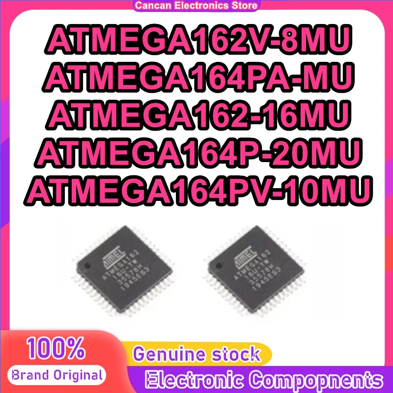ATMEGA162-16MU ATMEGA162V-8MU ATMEGA164P-20MU ATMEGA164PA-MU ATMEGA164PV-10MU ATMEGA162 ATMEGA164 ATMEGA IC MCU Chip QFN-44