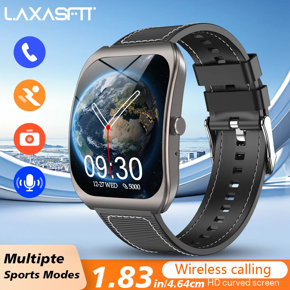 

New Curved Screen Smart Watch 2025 For Health Watch Heart Rate Blood Oxygen/Pressure Sleep Monitor Sports Smartwatch