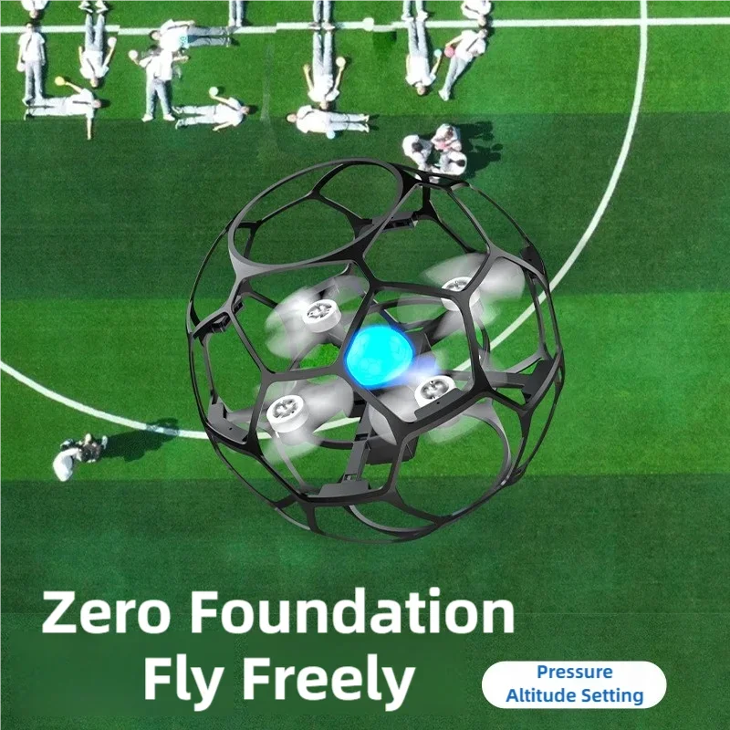 TINSOL New Remote Control Football Drone Kids Flight Training RC Drone Toys Pro Racing Drone with HD FPV Kids Camera