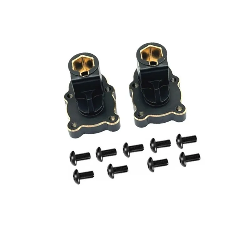 Suitable for MJX 1/18 H18P RC Car Use, Brass Electrophoretic Edge Technology Rear Wheel Cup Upgrade Accessory