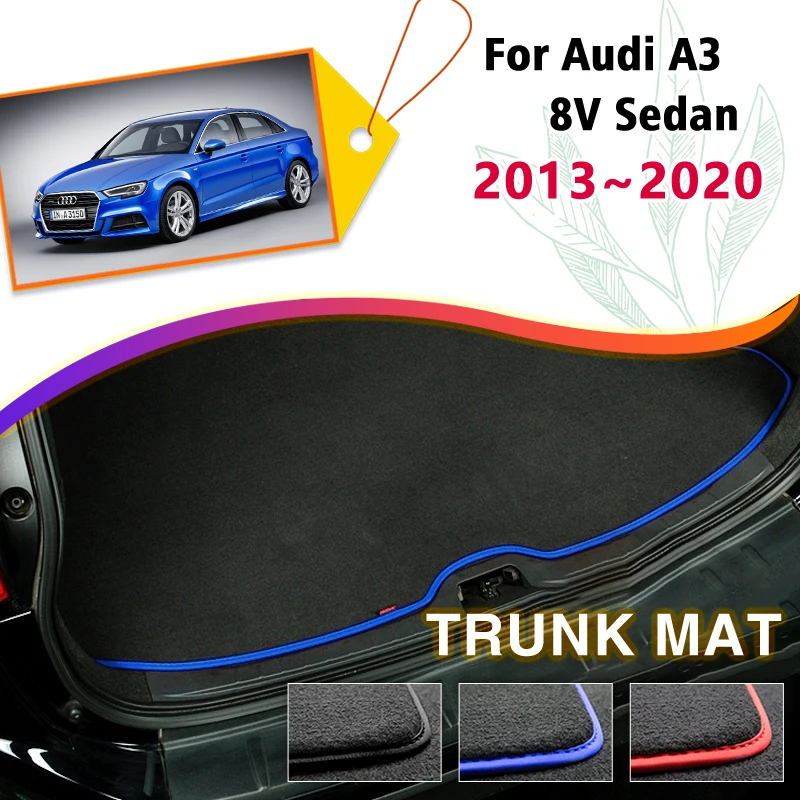 

Car Trunk Mat For Audi A3 8V Sedan 2013~2020 2016 Boot Cargo Liner Tray Rear Trunk Luggage Carpet Pads Storage Floor Accessories