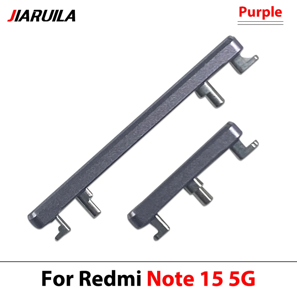 Botón lateral de volumen arriba/abajo para Xiaomi Redmi Note 15 Pro Plus Note 15 5G, botón de volumen y teclas laterales de encendido, piezas de repuesto 6