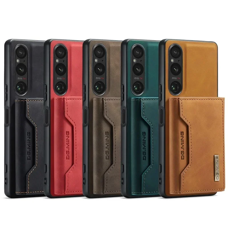 

For Sony Xperia 1V 10V 5V Series Luxury Magnetic Leather Wallet Case Kickstand With Money Credit Card Holder Magnet Cover