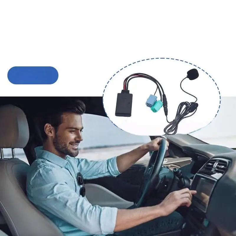 1 Set Car Radio Green Blue Mini ISO 6Pin 8Pin Connector Bluetooth 5.0 Aux Cable Adapter Radio Updatelist For Biurlink