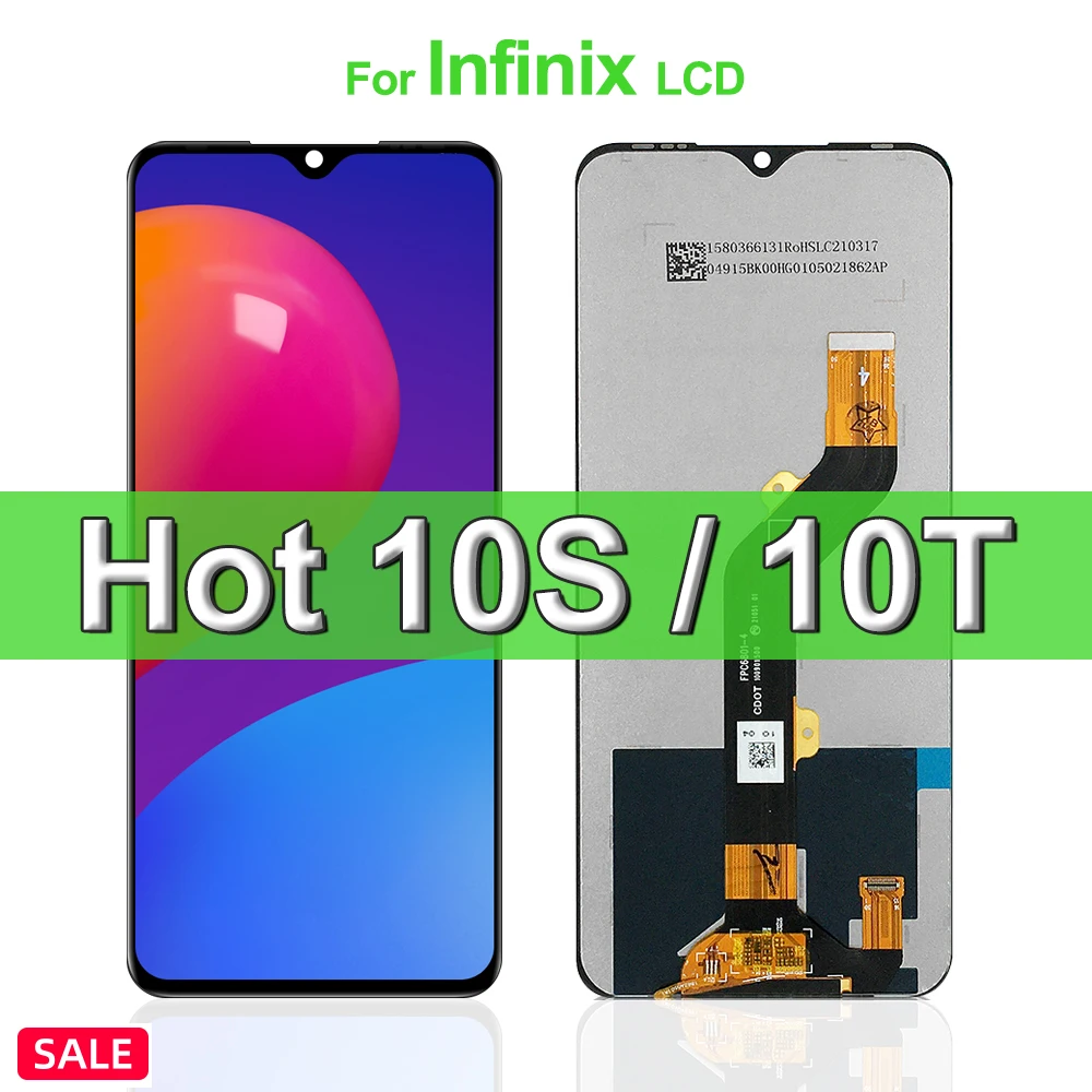 LCD For Infinix hot 10S 10T X689C X689D LCD Display Touch Screen Panel Digitizer Assembly Replacement For Hot 10T Display Screen