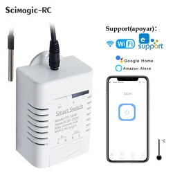 1/3/5PCS eWeLink TH-16RF Smart Wifi Switch 16A 3000W Monitoring Temperature Sensor APP Control Work With Alexa Siri Google Home