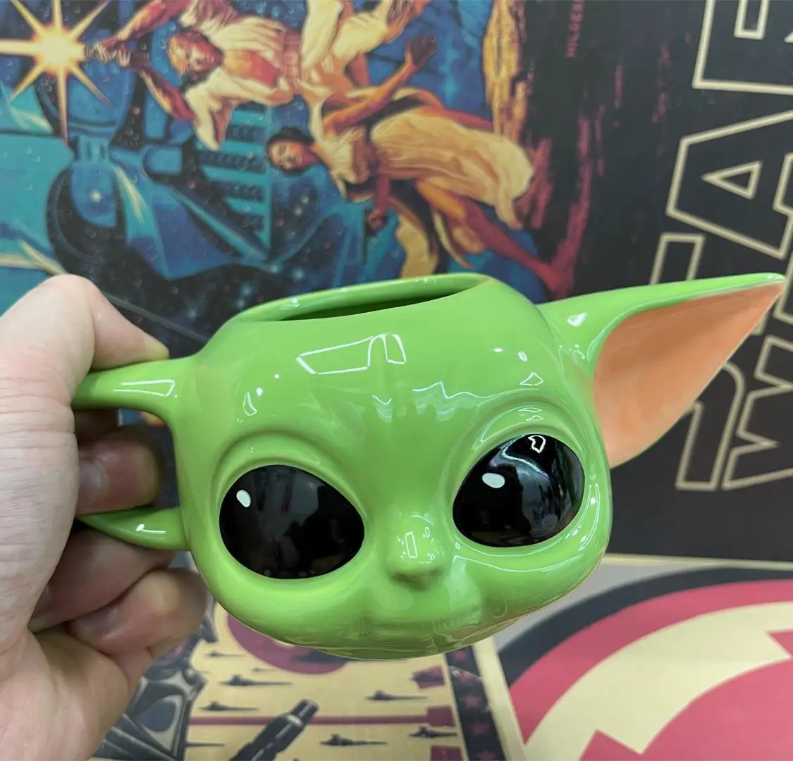 New Star Wars Baby Yoda Cup Anime Figure Baby Yoda Kawaii 3D Mug Cup Children Gifts Kids Toys