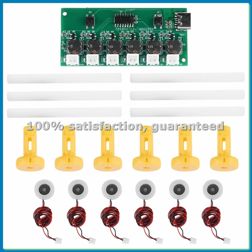 Type-C USB Mini Humidifier DIY Kits Mist Maker and Driver Circuit Board 6 Fogger Atomization Film Atomizer Sheet(B)-ABLM