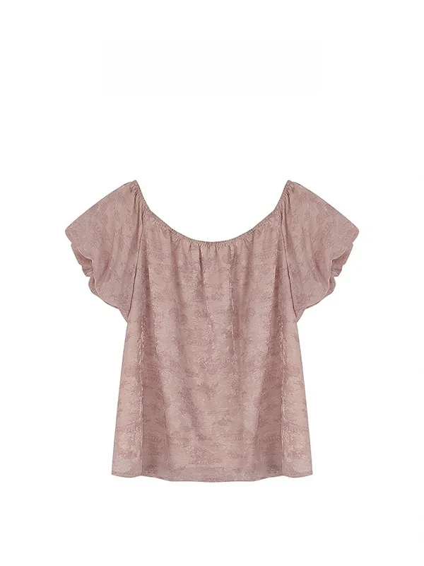 

about Passion Retro One oulder Bubble Sve Top Women's Faion Casual Loose Fit Polyester Fiber ort Sve irt