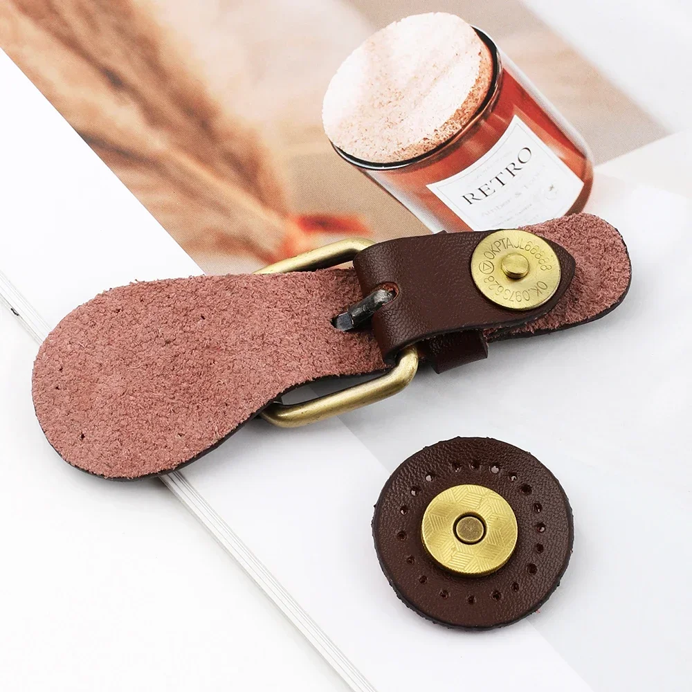 Leather Bag Clasp Metal Snap Bronze Hasp Buckle Wallet Handbag Button Magnetic Closure Replacement Bag Accessories