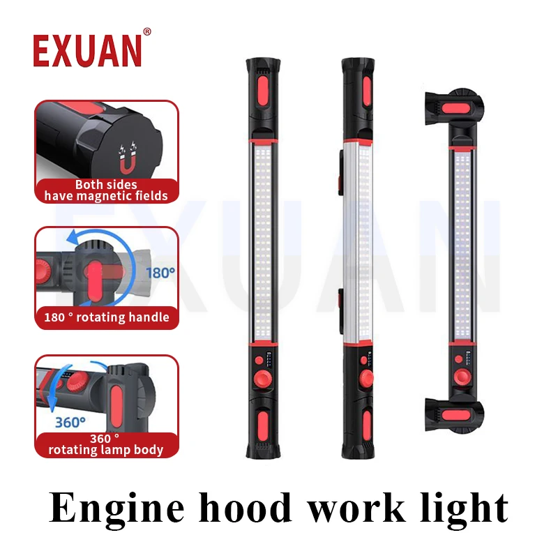 

сверхсветовая магнитная рабочая лампа Лампы ремонтно - ремонтных работ Встроенный аккумулятор 5200 мАч Зарядное аварийное уличное освещение Рабочие фонари под капотом Внешнее освещение для ремонта автомобилей