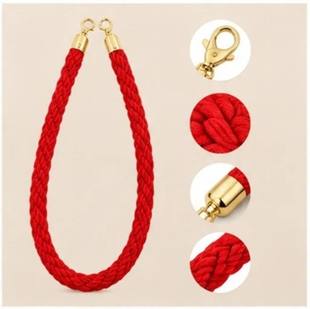 Gate Belt Queue Barrier Rope Isolation Lanyard Dividers Guardrail Linemans Crowd Control
