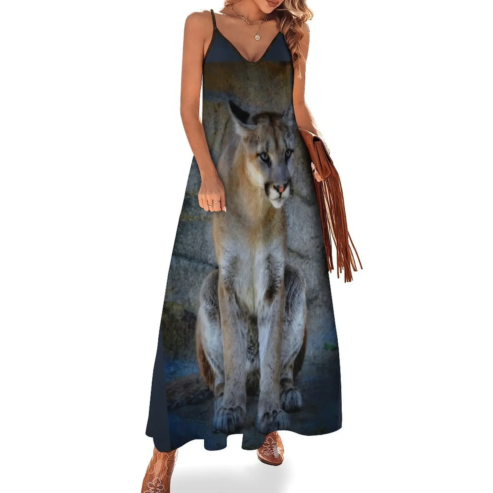 

Cougar Sleeveless Dress prom clothes dress for women summer Dress
