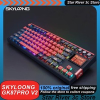 Skyloong Gk87pro V2 Mechanical Keyboard Wireless 3mode Rgb Color Screen 3 Knobs 61keys Pbt Keycaps Gaming Keyboard Laptop Gift