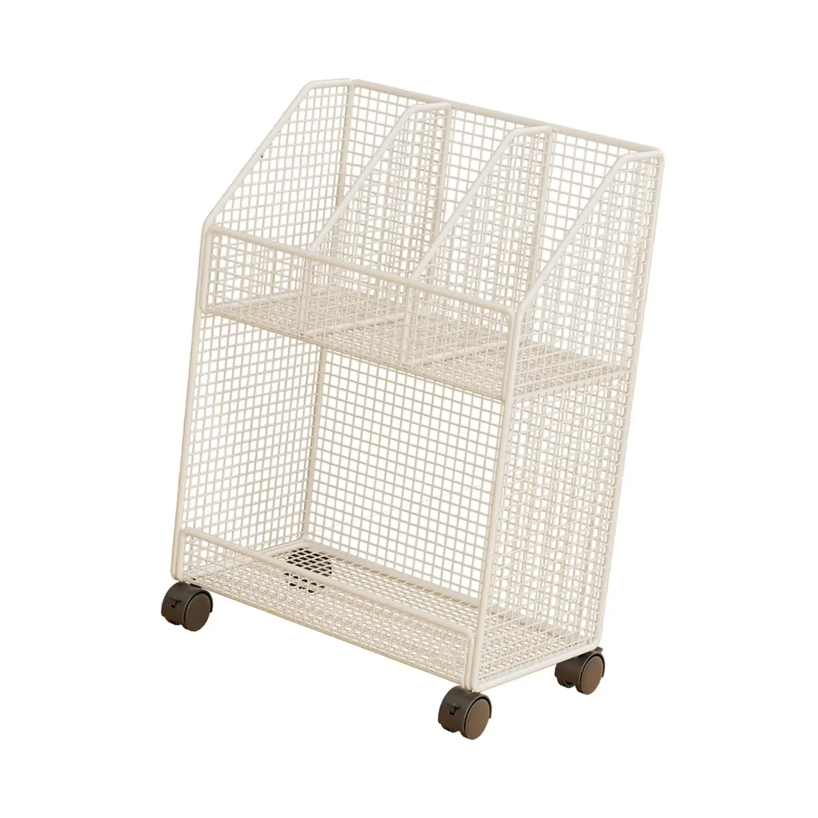 Rolling Utility Art Cart with Wheels Craft Clothes Organization Mobile Bookshelf for Kitchen Bedroom Bathroom Library Pantry