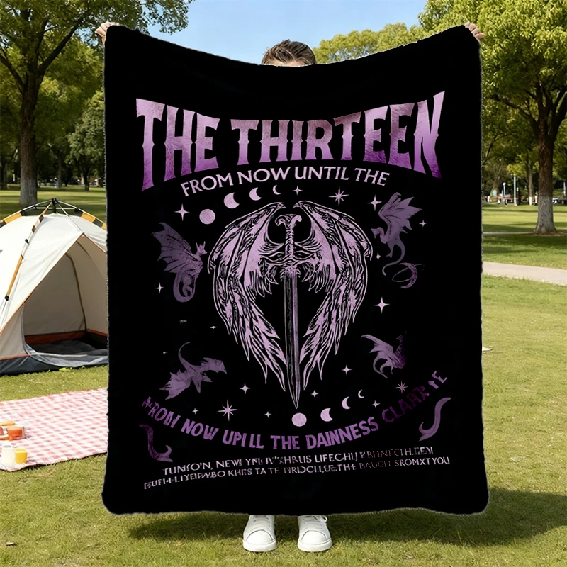 The Thirteen Throne of Glass Flannel Blanket, From Now Until The Darkness Claim Us Flannel Throw, Gift