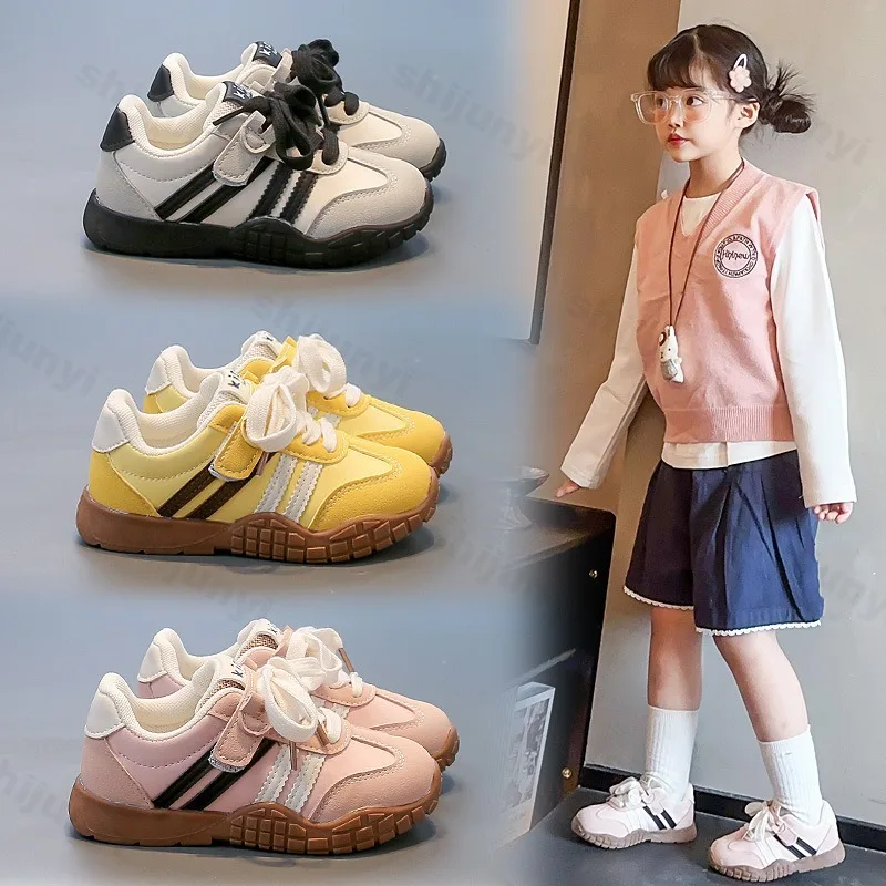 

Boys Girls Fashion Casual Sneakers 2025 Autumn Kid's Trend Chic Running Shoes Children Flat Baby Toddler Outdoor Leisure Shoes