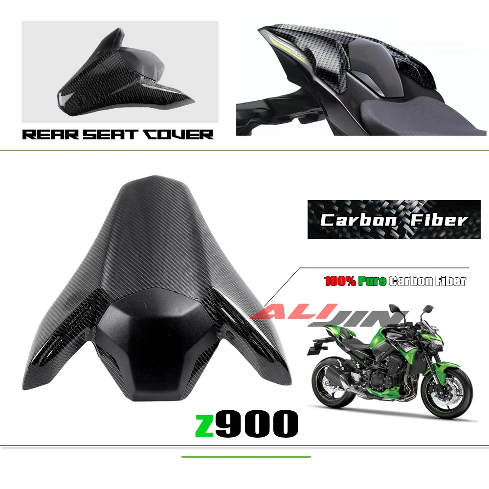 

Real Carbon Fiber For KAWASAKI Z900 2017-2023 Accessories Rear Hump Cover Cap Fairing Kit Motorcycle Rear Tail Passenger Seat