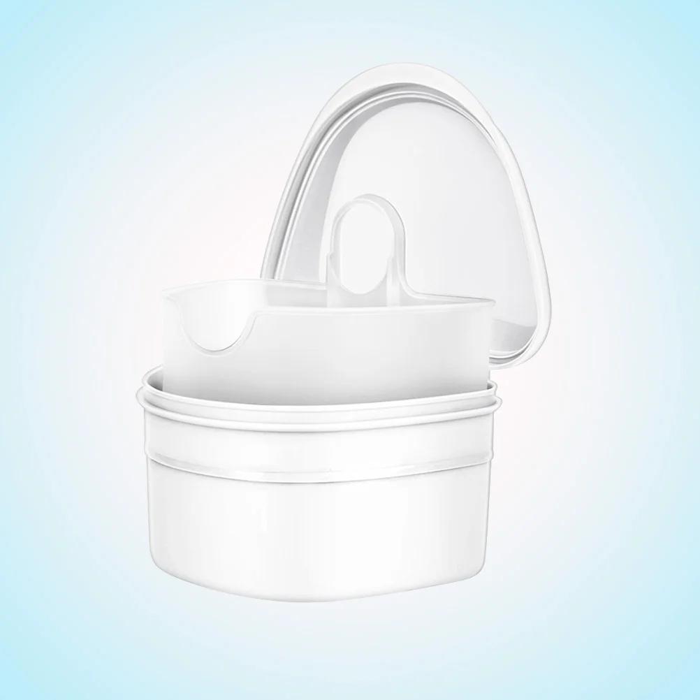 

Tofficu Dish Strainer Denture Bath Case Denture Bath Box Cup Portable Denture Teeth Storage Box Case Teeth Filter Hole False