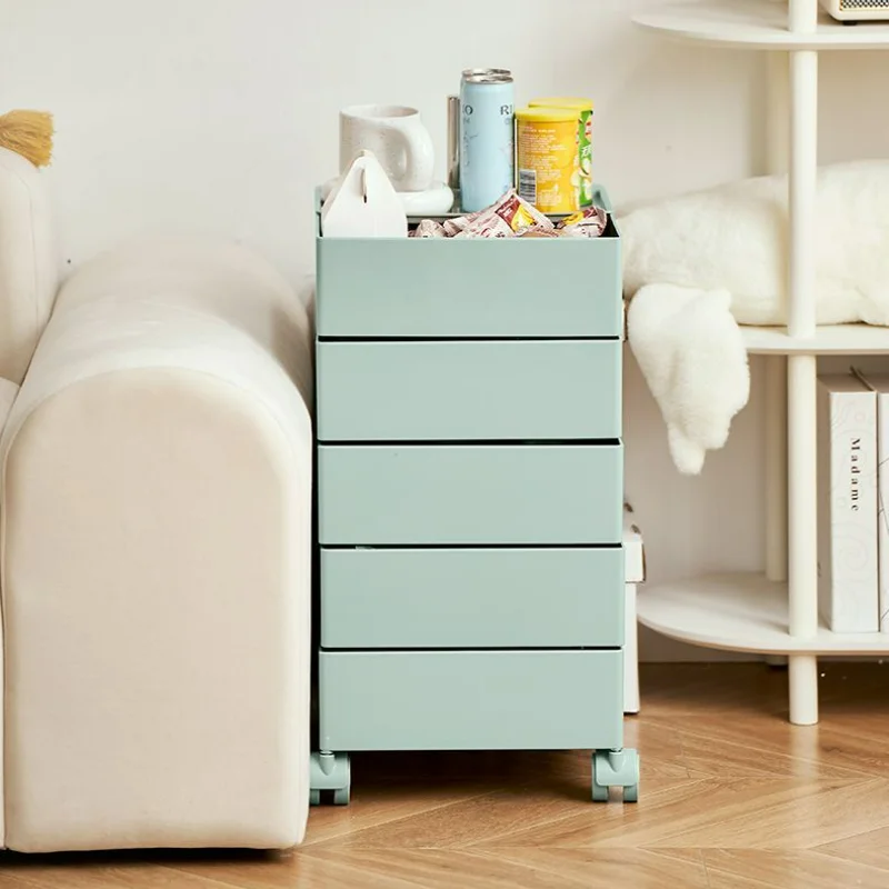 خزانة تخزين بجانب السرير تدور 360 درجة، خزانة ملفات، خزانة جانبية للمكتب، خزانة تخزين متعددة الطبقات، طاولة جانبية متحركة #5