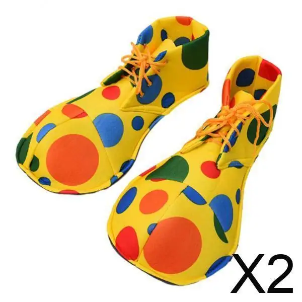 Carnival Role Play Clown Costume Rainbow Shoes Accessories for Dance Outfit Christmas Event