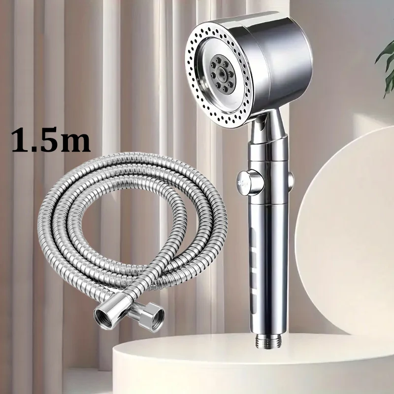 Nieuwe hogedruk waterbesparende filter douchekop 5-modi handdouche met één knop Stop badkameraccessoireset - afbeelding 1