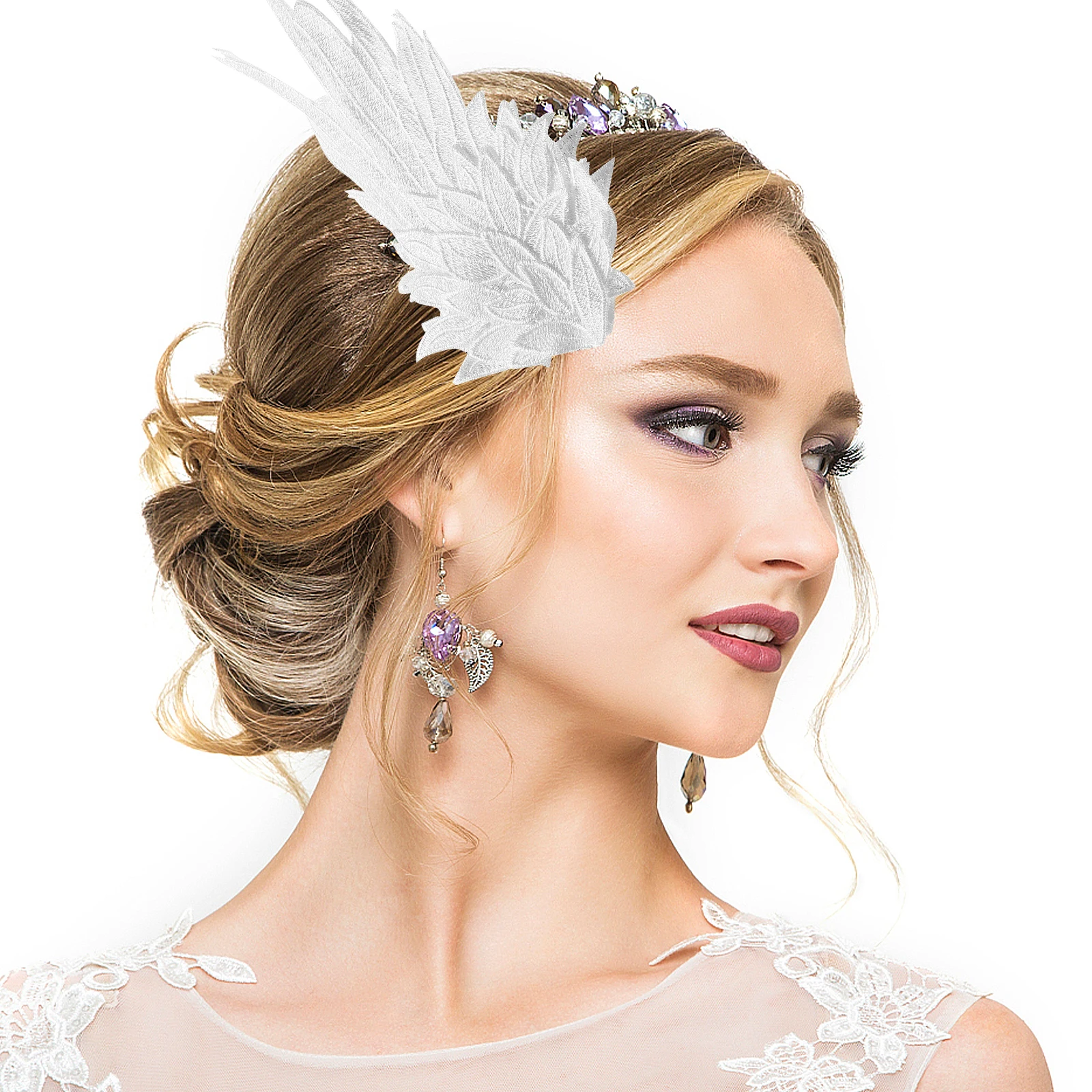 

1 Pair Angel Wing Hair Clip Lightweight Secure Grip Stylish Decorative Hairpin For Parties Cosplay Birthday Gift Embroidery