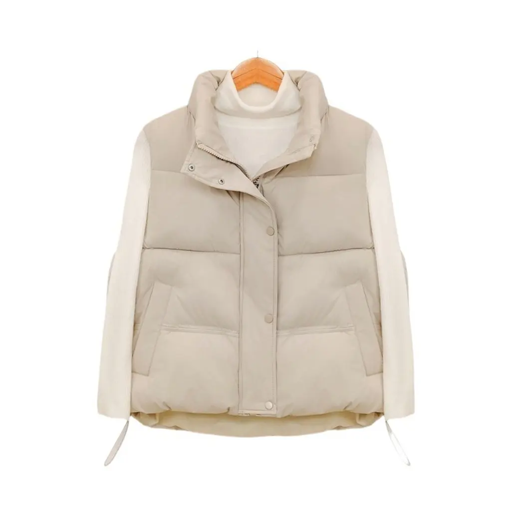 

Women's Cotton Vest Warm Loose Stand Collar Outerwear for Autumn Winter Fashionable Ready-Made Clothing