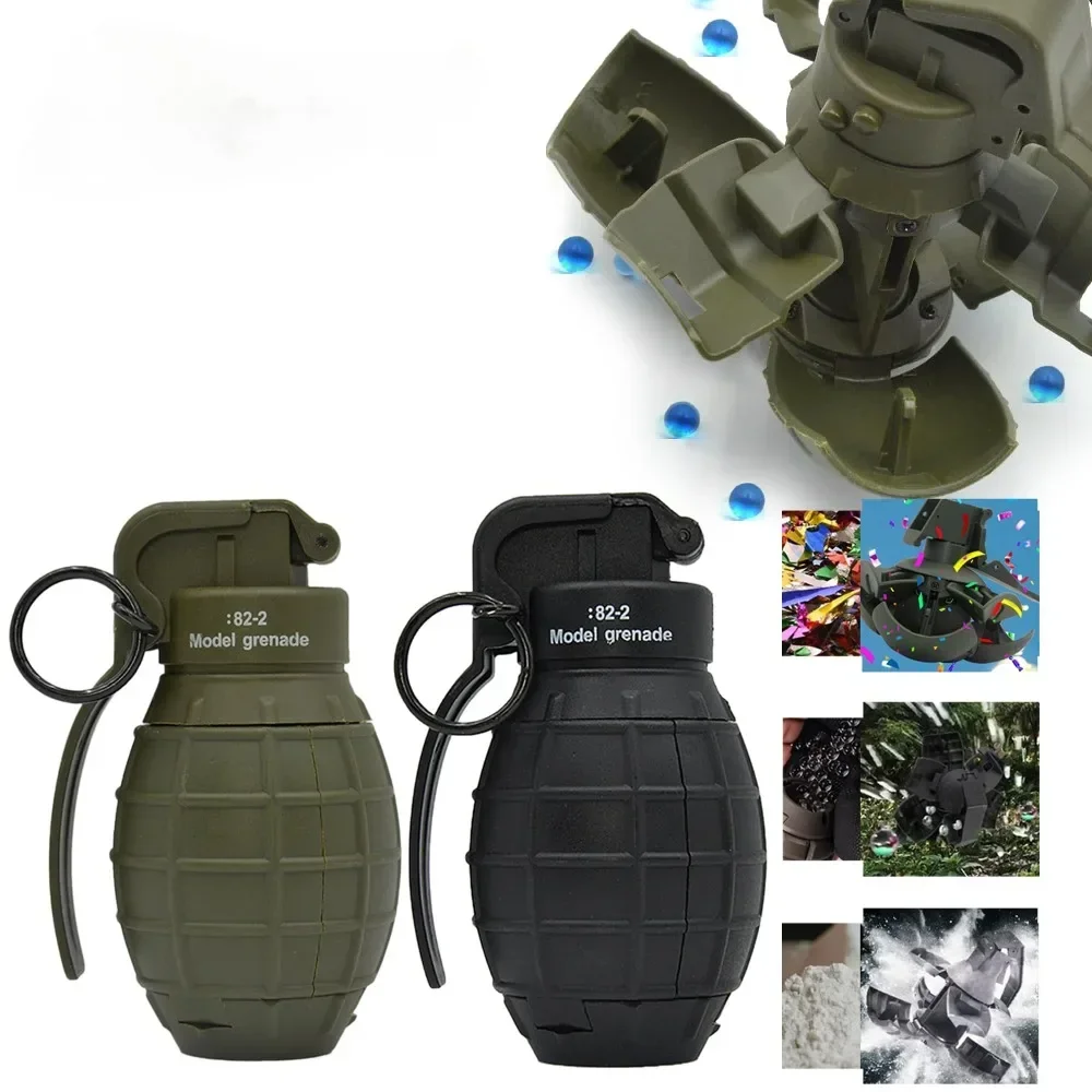 82-2 Tactical Airsoft Grenade Toys Powerful Spring Impact Paintball Shooting Nylon Hand Grenades Toy For CS Battle Game