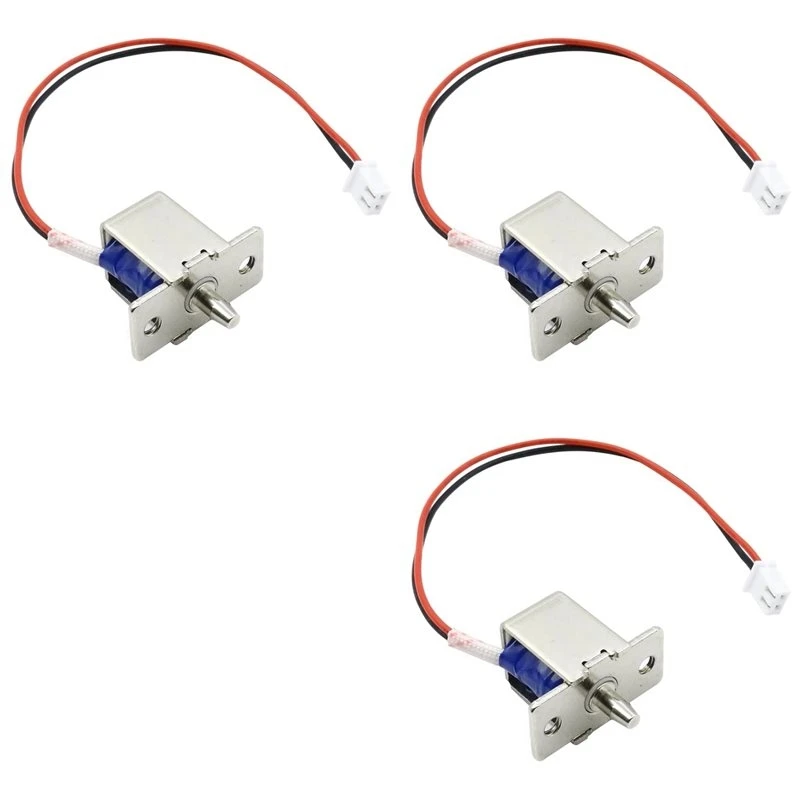 T24C 3X Electronic Bolt Lock Compact Solenoid Electromagnet Door Lock Concealed Installation For Secure Access DC12V-0.54A