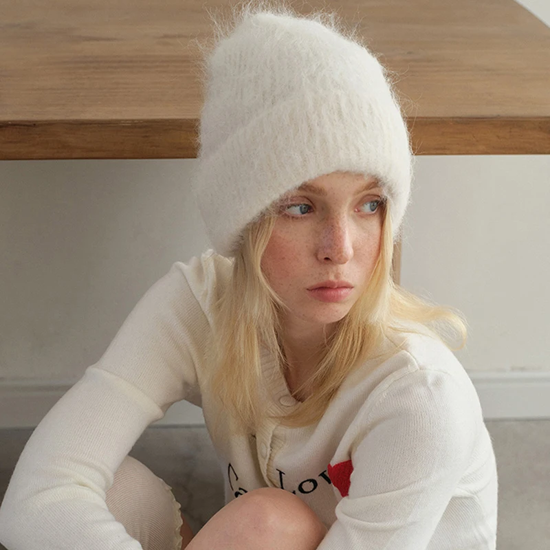 Women Winter Warm Wool Knitted Hat Men Alpaca Wool Caps Fashion Simple Skullies Beanies Solid Trendy Autumn Winter Beanie Cap