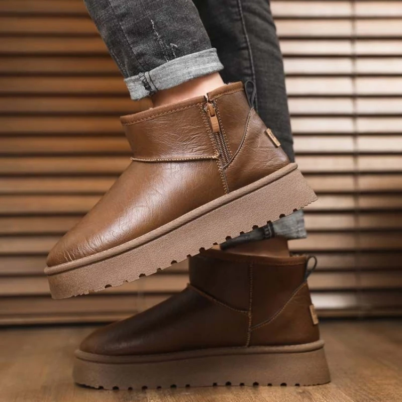 Women Snow Boots 2026 Winter Warm Plush Lined Waterproof Non Slip Platform Thick Bottom Faux Fur Cold Resistant Ankle Boots