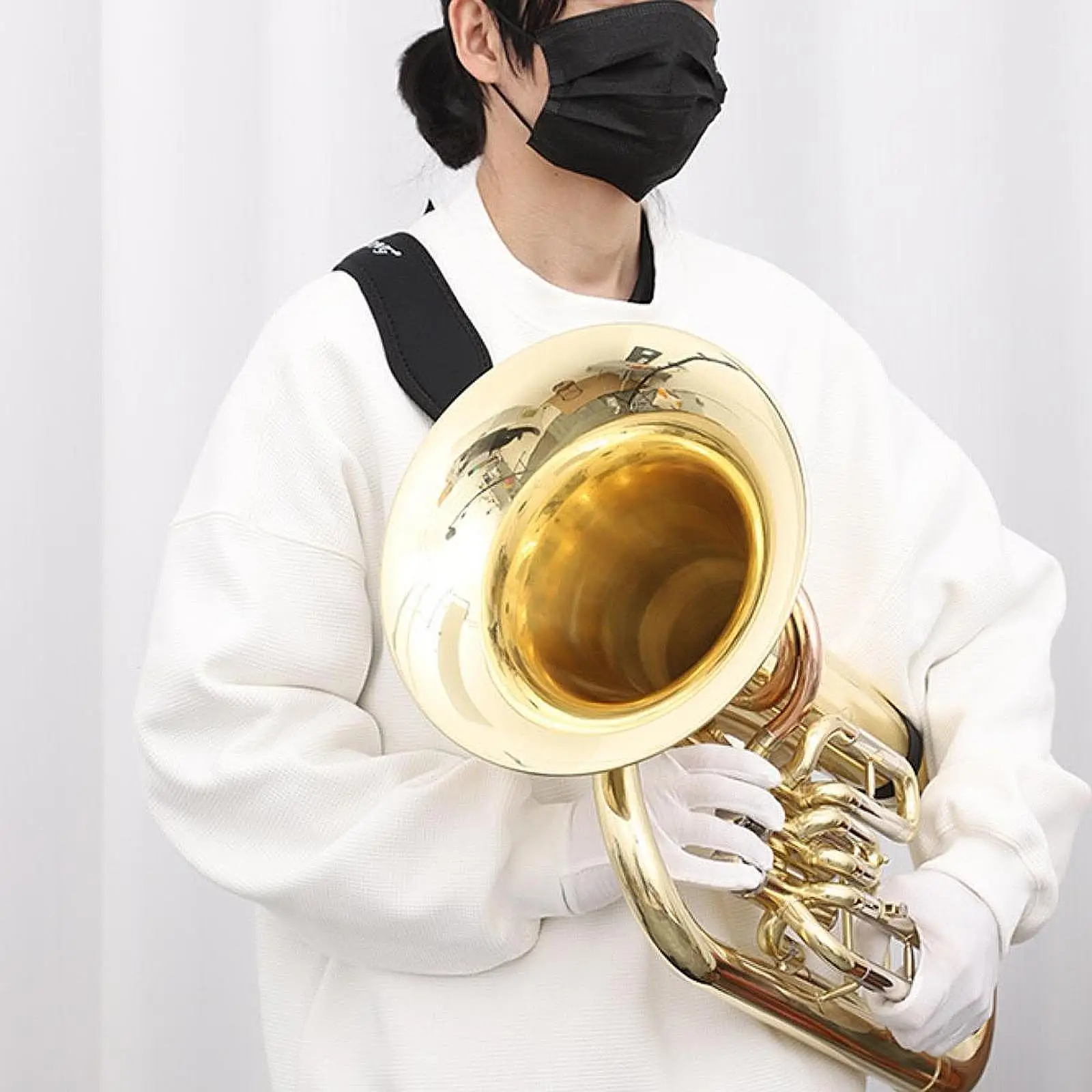 توبا حزام الكتف قابل للتعديل لينة النحاس الرافعة المحمولة أداة عزف موسيقى حمل حزام الساكسفون تسخير ل Euphonium Tenor