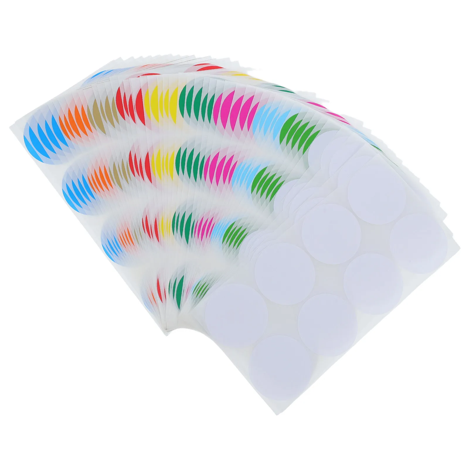 

50 Sheets Printable Round Sticker Labels Adhesive Backing Easy Peel Seal Stickers for Bottles Jars Files Home Office